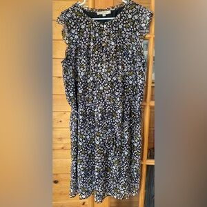 LOFT Floral Print Shirt Dress size XXL